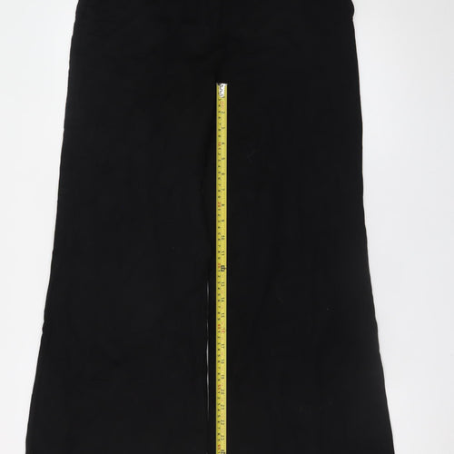 John Lewis Women’s Black Wide-Leg Linen Trousers Size 10