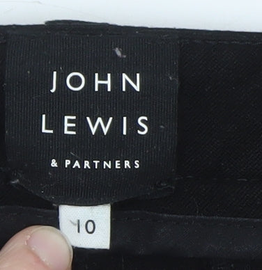 John Lewis Women’s Black Wide-Leg Linen Trousers Size 10