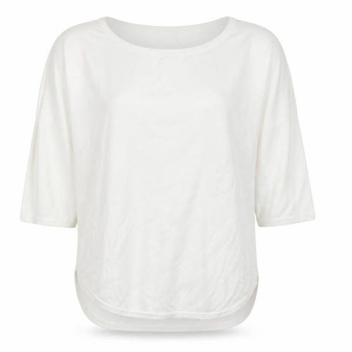 Mango Women White 8 Relaxed 3/4 Sleeve Pullover Jumper