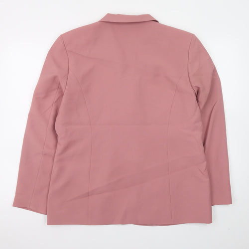 Style Report Women Pink Polyester Blazer UK 18 Three-Button Jacket