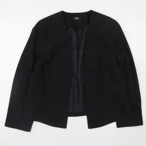 Wallis Women Black Blazer UK 16 Classic Long Sleeve Lined Suit Jacket