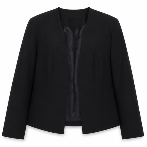 Wallis Women Black Blazer UK 16 Classic Long Sleeve Lined Suit Jacket