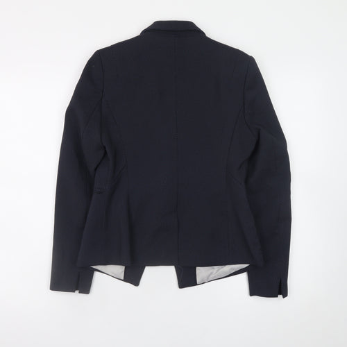 Next Women's Blue Petite Blazer UK 8 Slim Fit One Button Jacket