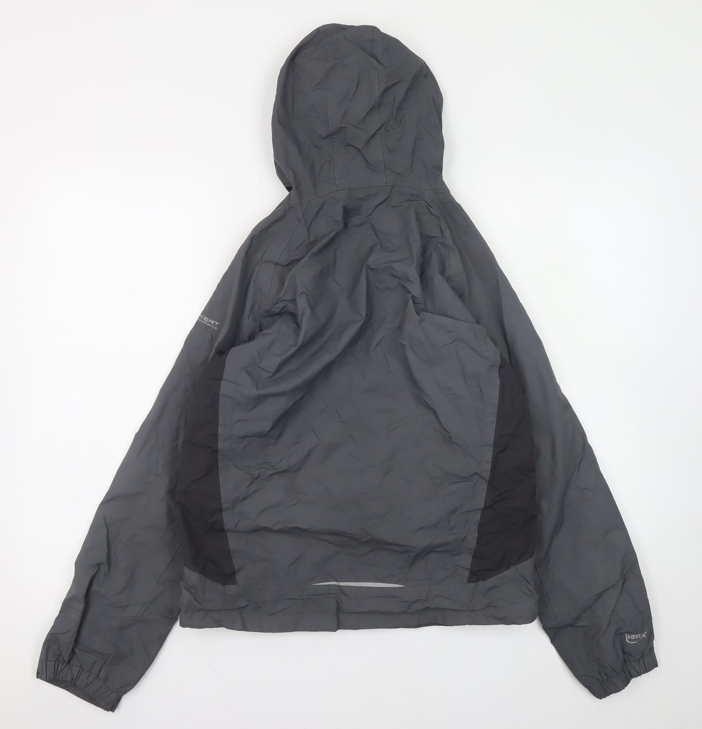 Regatta Mens Grey Hooded Waterproof Rain Jacket Size 164 Regular Fit