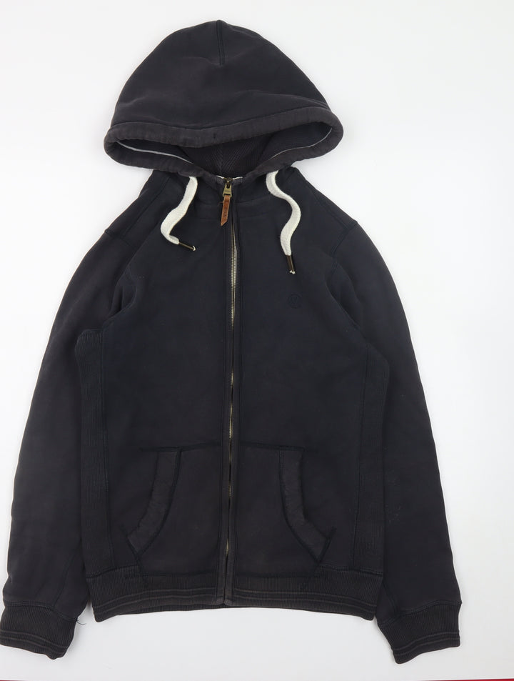 Fat Face Men's Black XS Full Zip Hoodie Cotton Fleece Jacket