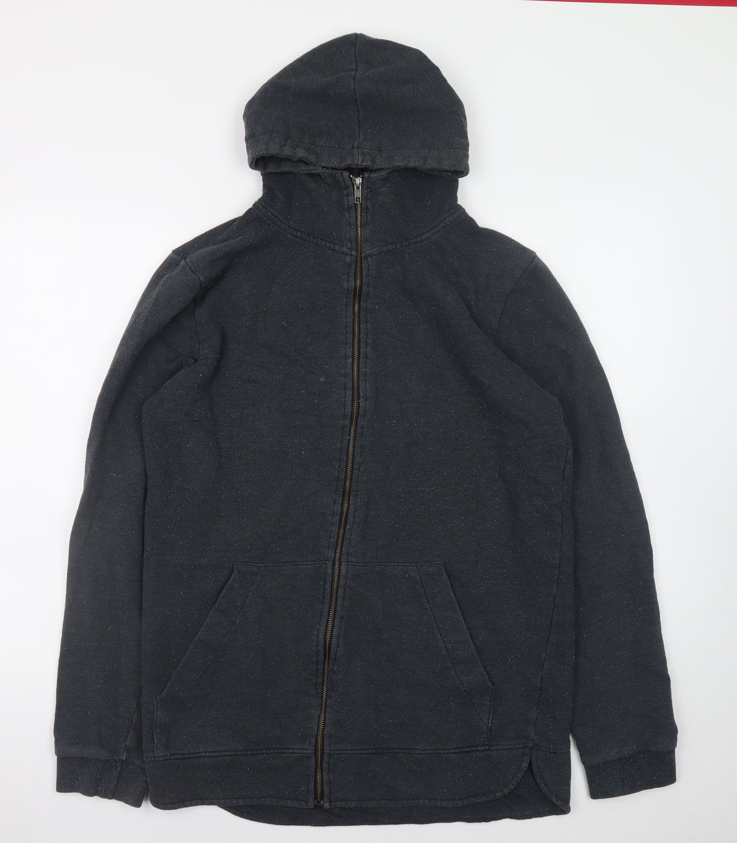 RVLT Revolution Mens Black Full Zip Hoodie Size L Cotton Blend