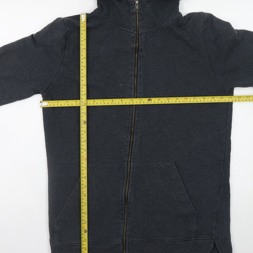 RVLT Revolution Mens Black Full Zip Hoodie Size L Cotton Blend