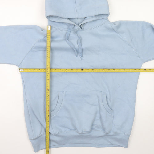 Lady Fit Hood Womens Light Blue Pullover Hoodie XL/XXL Cotton Blend