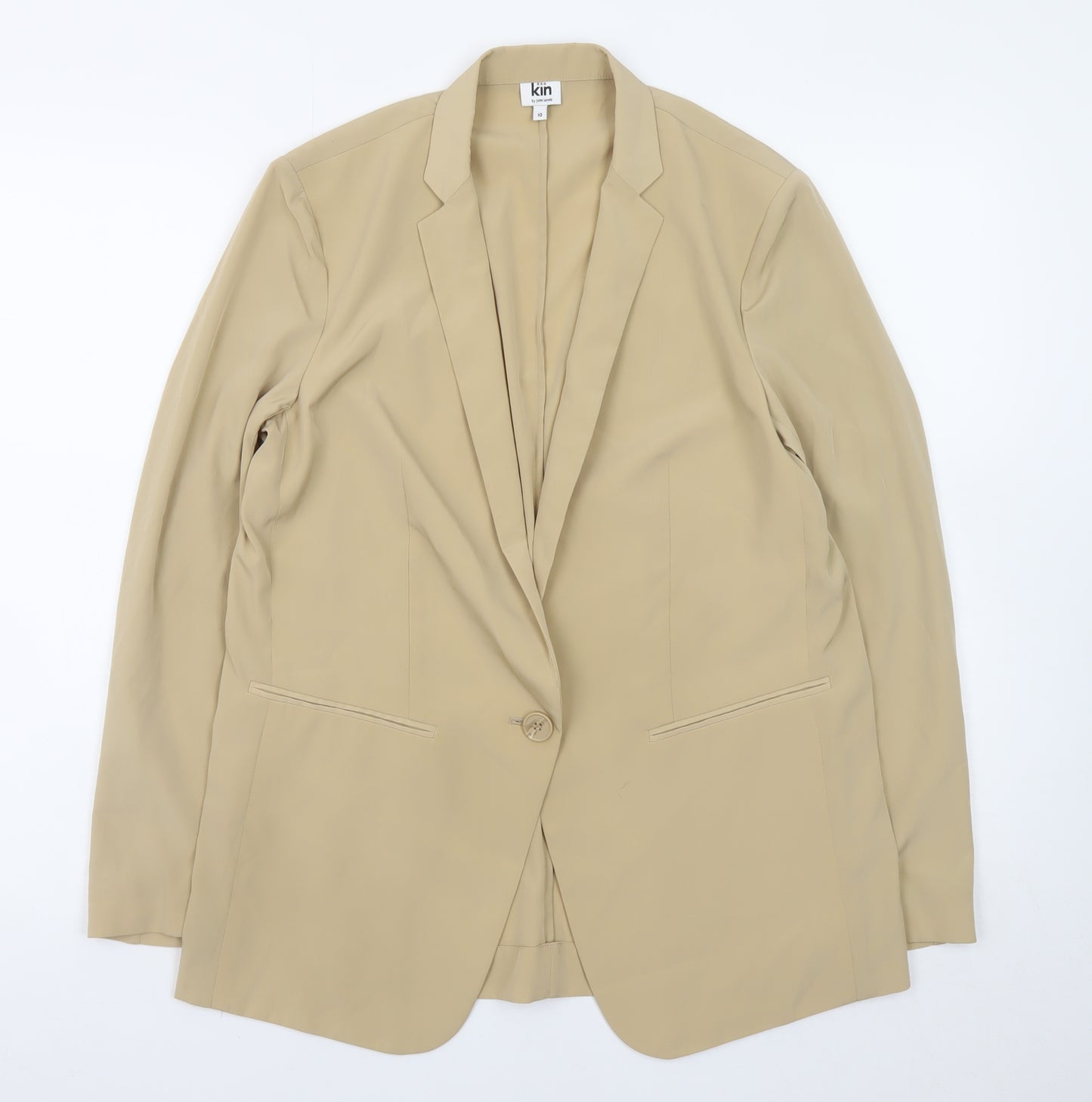 Kin by John Lewis Women’s Beige Blazer Size 10 Single-Breasted Jacket