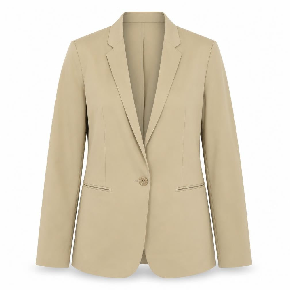 Front view of Kin by John Lewis Women’s Beige Blazer, size UK 10, Single-Breasted Jacket