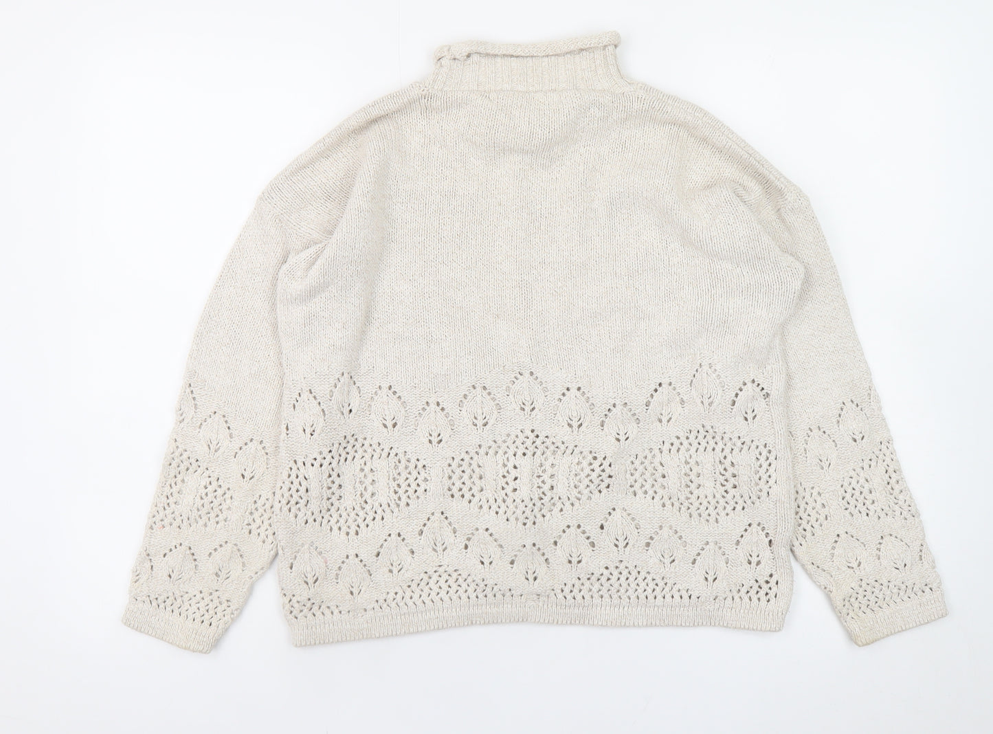 Dorothy Perkins Women’s Ivory Roll Neck Knit Jumper Size 10