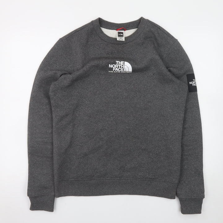 The North Face Men's Grey Regular Fit Crew Neck Sweatshirt M