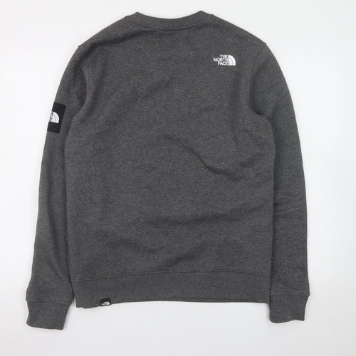 The North Face Men's Grey Regular Fit Crew Neck Sweatshirt M