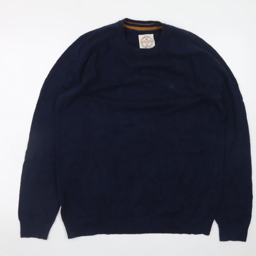 Fat Face Mens Blue Medium Crew Neck Pullover Jumper