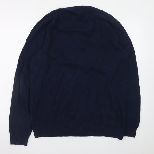 Fat Face Mens Blue Medium Crew Neck Pullover Jumper