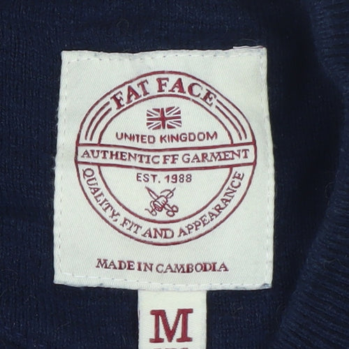 Fat Face Mens Blue Medium Crew Neck Pullover Jumper