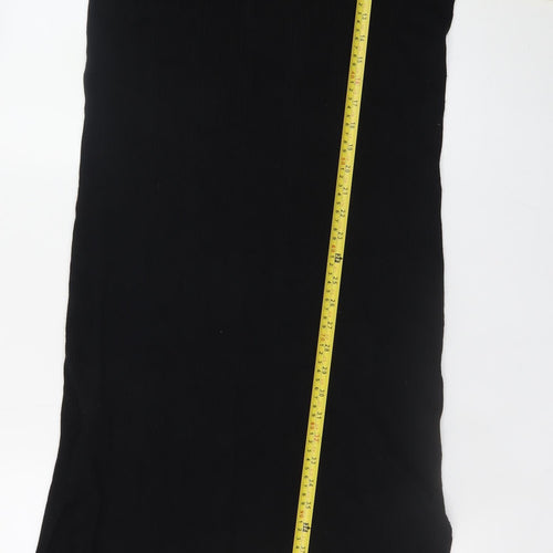 Marks and Spencer Women Black Size 14 Bodycon Knit Midi Dress