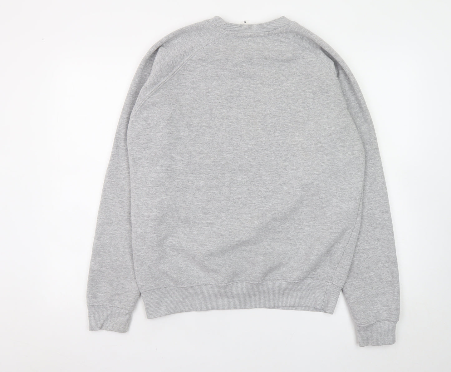 JustHoods AWDis Womens Grey Medium Pullover Sweatshirt Rhinestone Graphic
