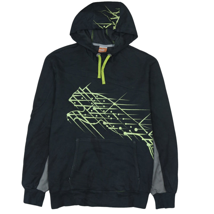Puma Men's Black XL Pullover Hoodie with Graphic Print