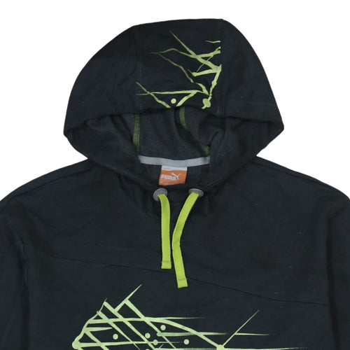 Puma Men's Black XL Pullover Hoodie with Graphic Print