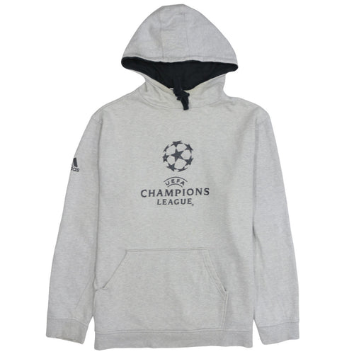 Adidas Men’s Grey UEFA Champions League Pullover Hoodie L