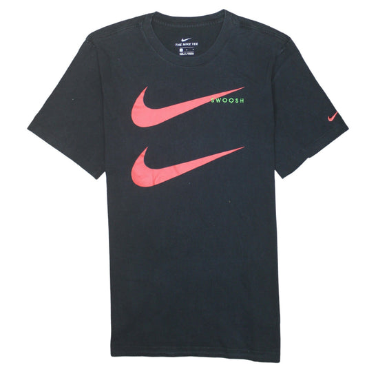 Nike Men's Black Swoosh Graphic Short Sleeve Cotton T-Shirt Size L
