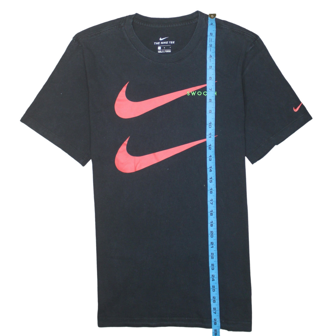 Nike Men's Black Swoosh Graphic Short Sleeve Cotton T-Shirt Size L