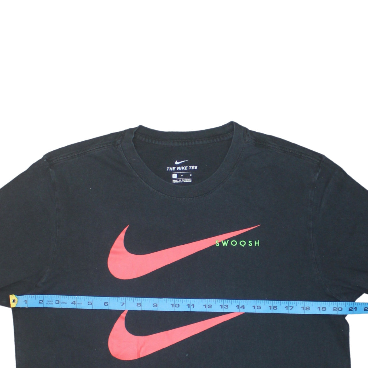 Nike Men's Black Swoosh Graphic Short Sleeve Cotton T-Shirt Size L