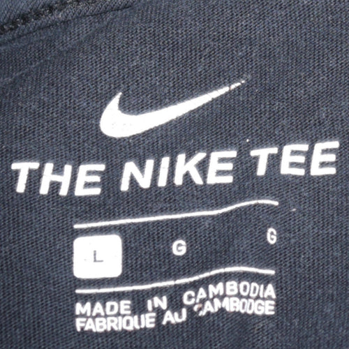Nike Men's Black Swoosh Graphic Short Sleeve Cotton T-Shirt Size L