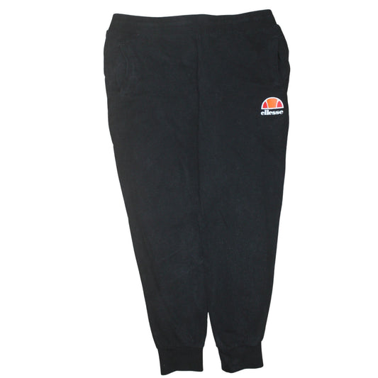 Ellesse Womens Black Jogger Trousers UK 16 Cotton Blend Fleece