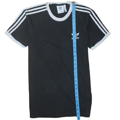 Adidas Men's Black Small Retro Crew Neck Short Sleeve T-Shirt