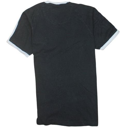 Adidas Men's Black Small Retro Crew Neck Short Sleeve T-Shirt