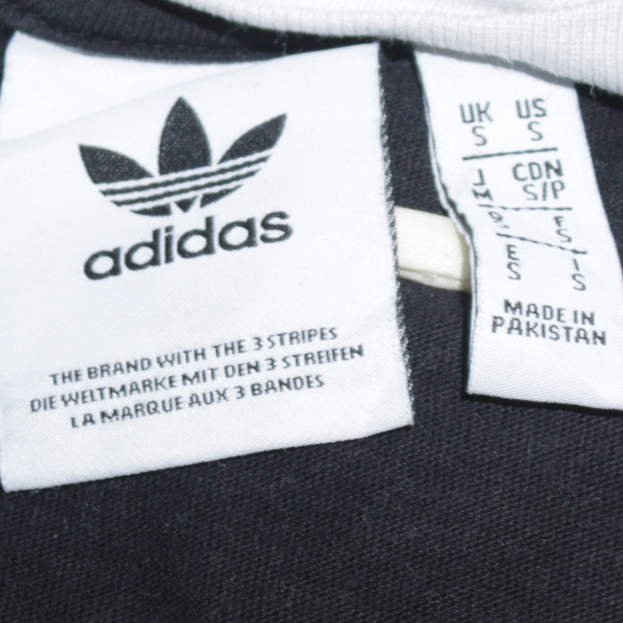 Adidas Men's Black Small Retro Crew Neck Short Sleeve T-Shirt