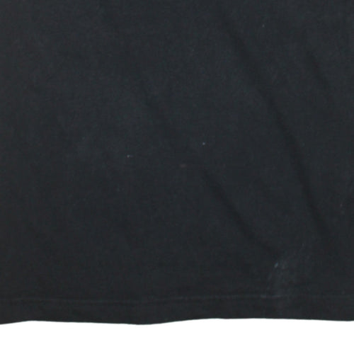 Adidas Men's Black Small Retro Crew Neck Short Sleeve T-Shirt