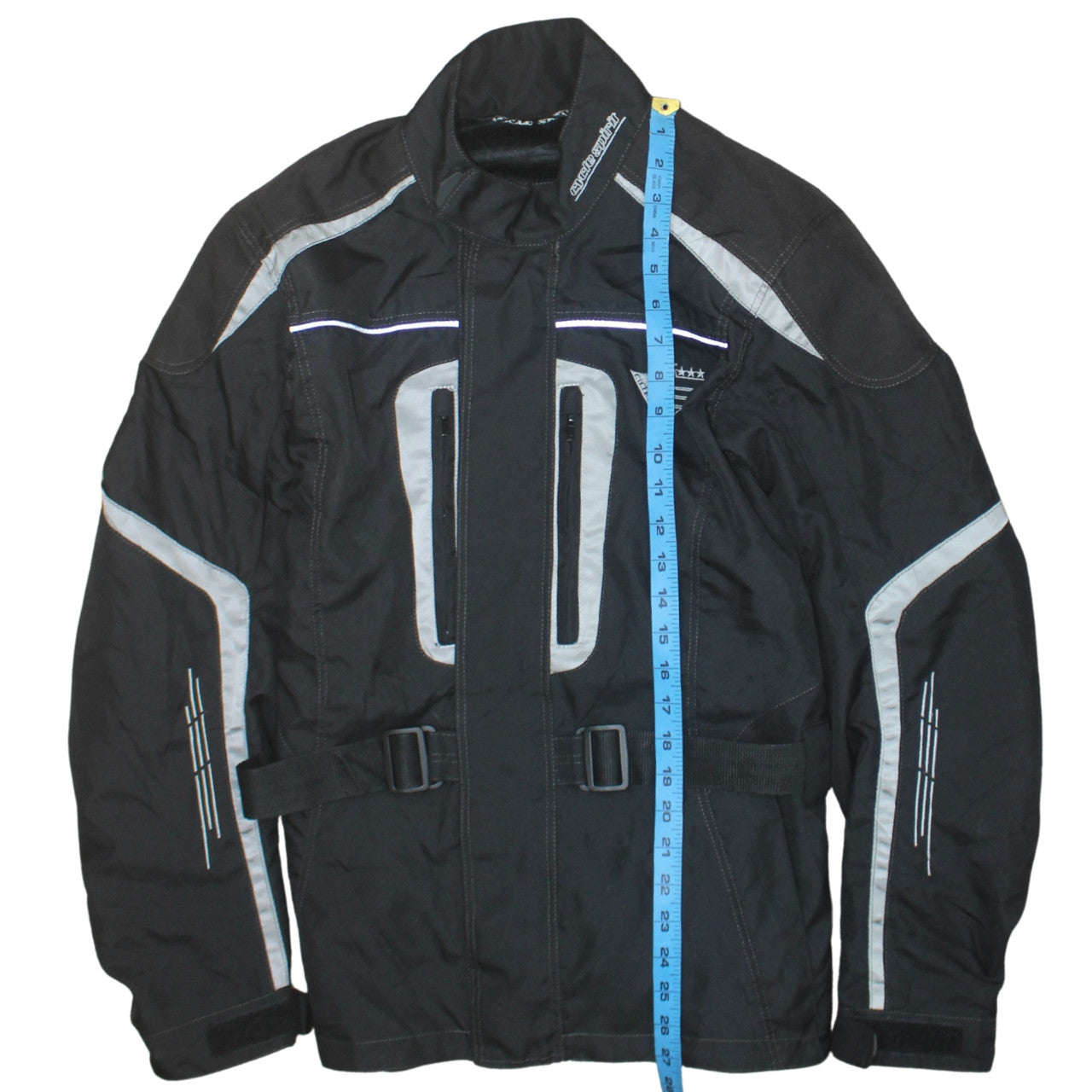 Cycle Spirit Men's Black Motorcycle Jacket M Water Resistant Lined