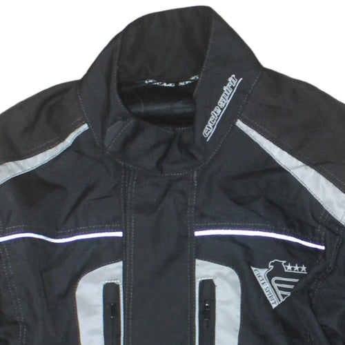 Cycle Spirit Men's Black Motorcycle Jacket M Water Resistant Lined