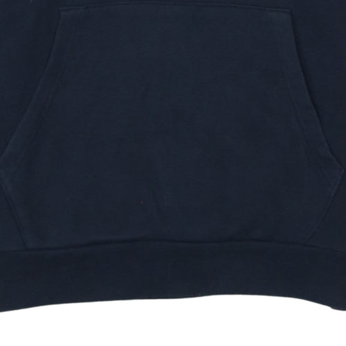 Champion Boys Black Pullover Hoodie 13-14 Years Logo Embroidered Fleece