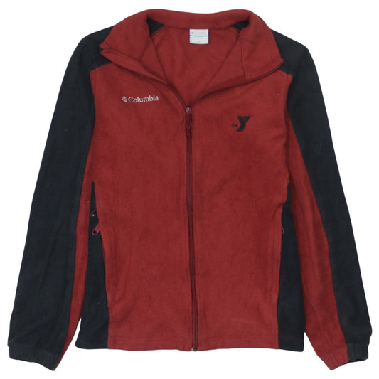 Columbia Mens Red Fleece Full Zip Jacket Size M Outdoor Activewear