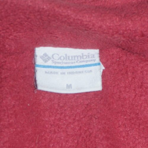 Columbia Mens Red Fleece Full Zip Jacket Size M Outdoor Activewear
