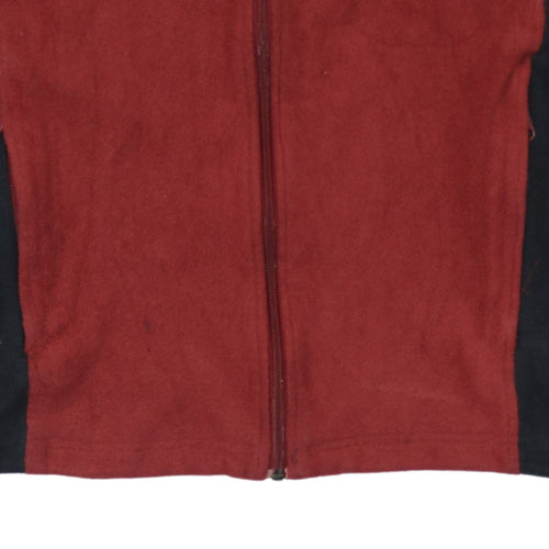 Columbia Mens Red Fleece Full Zip Jacket Size M Outdoor Activewear
