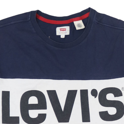 Levi's Men's Multicoloured Logo Colourblock Cotton T-Shirt Size L