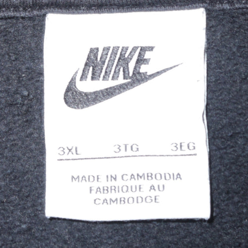 Nike Womens Black 3XL Pullover Hoodie Cotton Blend Casual