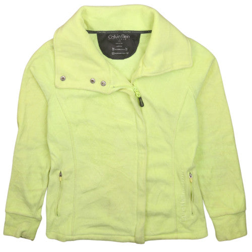Calvin Klein Women's Yellow Fleece Performance Jacket Size S
