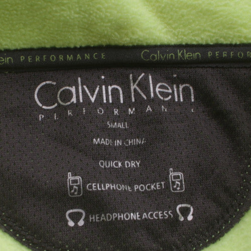 Calvin Klein Women's Yellow Fleece Performance Jacket Size S