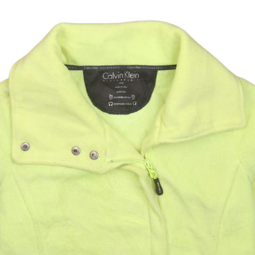 Calvin Klein Women's Yellow Fleece Performance Jacket Size S