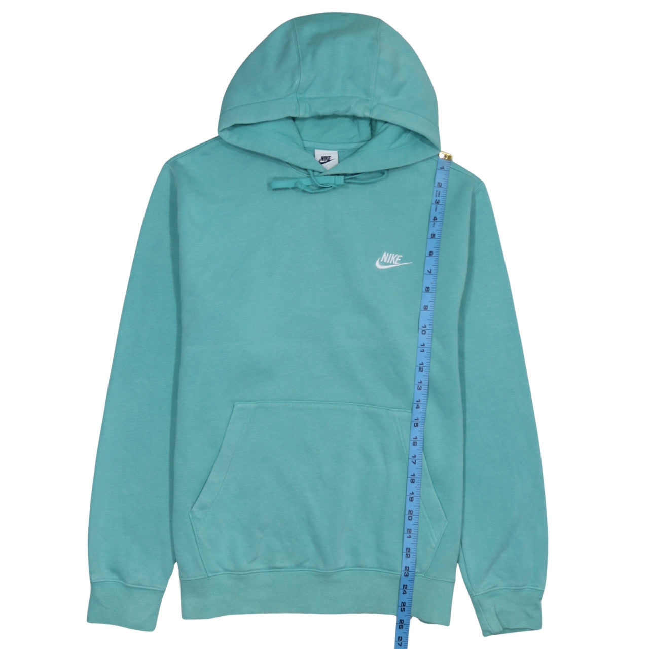 Nike Women’s Teal Pullover Hoodie M Cotton Blend Casual Sweatshirt
