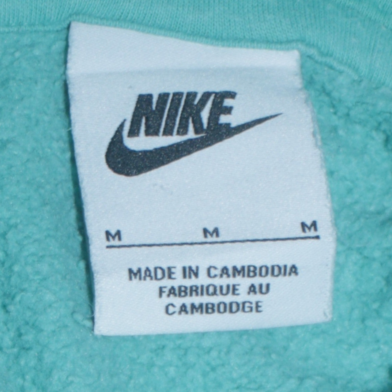 Nike Women’s Teal Pullover Hoodie M Cotton Blend Casual Sweatshirt