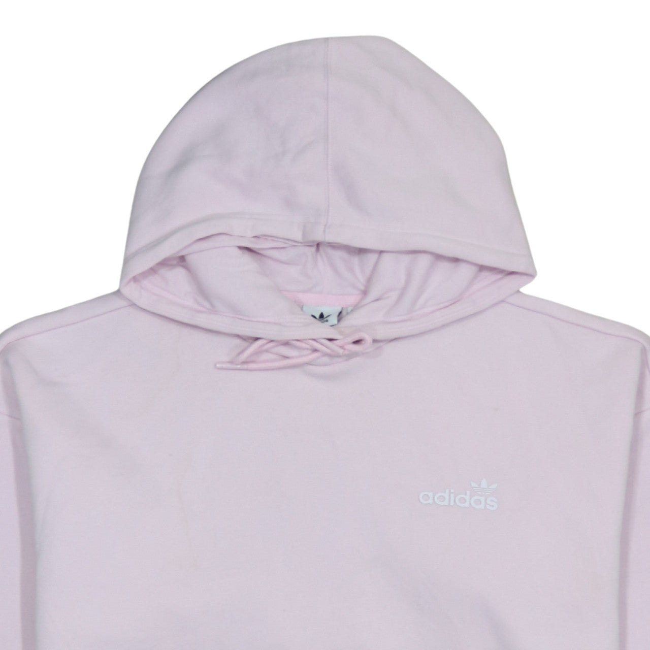 Adidas Women Pink Pullover Hoodie UK 12 Logo Print Casual Sweatshirt