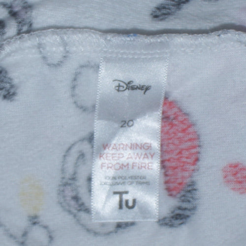Disney Tu Womens White Christmas Mickey & Friends Long Sleeve Pyjama Top Size 20