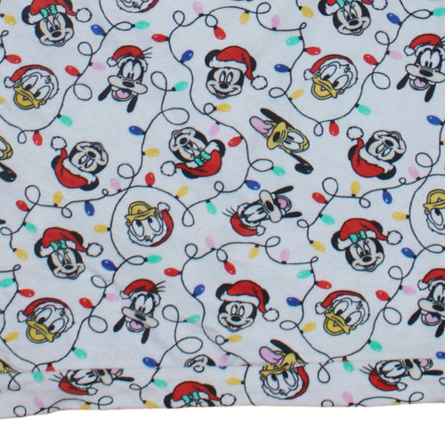 Disney Tu Womens White Christmas Mickey & Friends Long Sleeve Pyjama Top Size 20